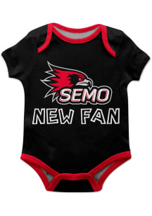 Vive La Fete Southeast Missouri State Redhawks Baby Black New Fan Short Sleeve One Piece