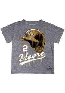 Dylan Moore   UCF Knights Youth Grey Dripping Helmet Short Sleeve T-Shirt