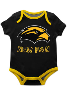 Southern Mississippi Golden Eagles Baby Black New Fan Short Sleeve One Piece