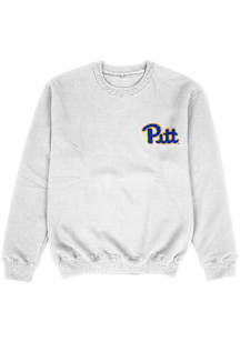 Youth Pitt Panthers White Vive La Fete Impressions Long Sleeve Crew Sweatshirt