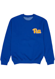 Youth Pitt Panthers Blue Vive La Fete Impressions Long Sleeve Crew Sweatshirt