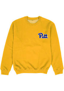 Youth Pitt Panthers Gold Vive La Fete Impressions Long Sleeve Crew Sweatshirt