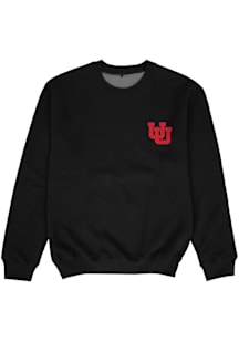 Vive La Fete Utah Utes Youth Black Impressions Long Sleeve Crew Sweatshirt