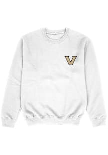 Vive La Fete Vanderbilt Commodores Youth White Impressions Long Sleeve Crew Sweatshirt