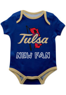 Vive La Fete Tulsa Golden Hurricane Baby Blue New Fan Short Sleeve One Piece