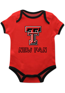 Texas Tech Red Raiders Baby Red New Fan Short Sleeve One Piece