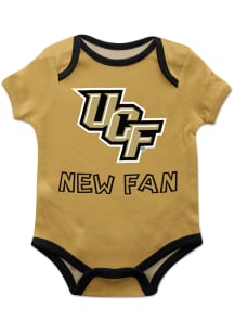 UCF Knights Baby Gold New Fan Short Sleeve One Piece