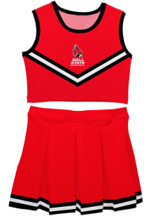 Ball State Cardinals Toddler Girls Red Ashley 2 Pc Sets Cheer