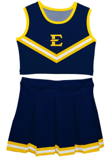 East Tennesse State Buccaneers Toddler Girls Navy Blue Ashley 2 Pc Sets Cheer