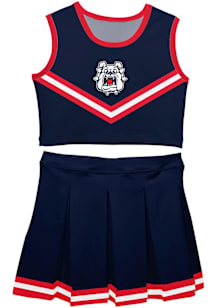 Vive La Fete Fresno State Bulldogs Toddler Girls Blue Ashley 2 Pc Sets Cheer