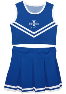 Vive La Fete Indiana State Sycamores Toddler Girls Blue Ashley 2 Pc Sets Cheer