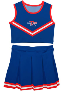 Vive La Fete Louisiana Tech Bulldogs Toddler Girls Blue Ashley 2 Pc Sets Cheer