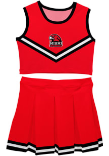 Miami RedHawks Toddler Girls Red Ashley 2 Pc Sets Cheer