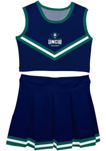 UNCW Seahawks Toddler Girls Navy Blue Ashley 2 Pc Sets Cheer