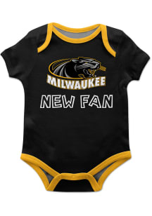 Wisconsin-Milwaukee Panthers Baby Black New Fan Short Sleeve One Piece