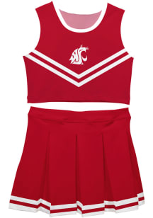Washington State Cougars Toddler Girls Crimson Ashley 2 Pc Sets Cheer