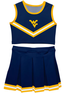 West Virginia Mountaineers Toddler Girls Blue Ashley 2 Pc Sets Cheer