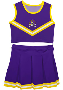 Vive La Fete East Carolina Pirates Girls Purple Ashley 2 Pc Set Cheer