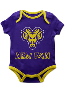 West Chester Golden Rams Baby Purple New Fan Short Sleeve One Piece