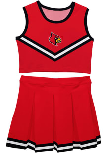 Louisville Cardinals Girls Red Ashley 2 Pc Set Cheer