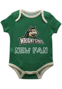 Wright State Raiders Baby Green New Fan Short Sleeve One Piece