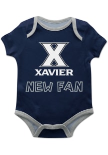 Xavier Musketeers Baby Navy Blue New Fan Short Sleeve One Piece