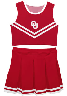 Oklahoma Sooners Girls Red Ashley 2 Pc Set Cheer