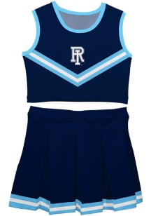 Rhode Island Rams Girls Navy Blue Ashley 2 Pc Set Cheer