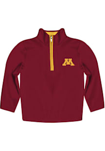 Vive La Fete Minnesota Golden Gophers Youth Maroon Impressions Long Sleeve Quarter Zip Shirt