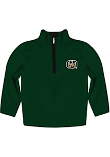 Vive La Fete Ohio Bobcats Youth Green Impressions Long Sleeve Quarter Zip Shirt