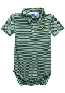 Cal Poly Mustangs Baby Green Pencil Stripe Short Sleeve One Piece Polo