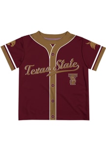 Kyle Finnegan   Texas State Bobcats Youth Maroon Solid Short Sleeve T-Shirt
