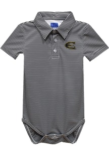 Emporia State Hornets Baby Black Pencil Stripe Short Sleeve One Piece Polo