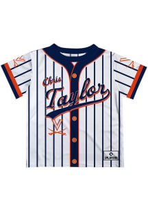 Chris Taylor Virginia Cavaliers Infant Stripes Short Sleeve T-Shirt White