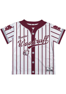 Brandon Woodruff   Mississippi State Bulldogs Youth White Stripes Short Sleeve T-Shirt