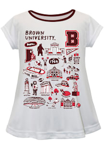 Vive La Fete Brown Bears Girls White Impressions Short Sleeve Tee
