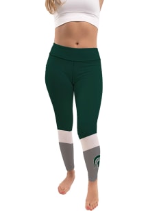 Michigan State Spartans Womens Green Colorblock Pants