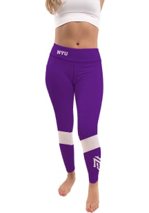 NYU Violets Womens Purple Colorblock Plus Size Athletic Pants