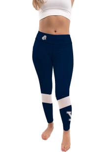 Yale Bulldogs Womens Navy Blue Colorblock Plus Size Athletic Pants