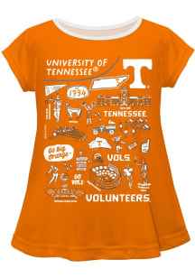 Vive La Fete Tennessee Volunteers Girls Orange Impressions Short Sleeve Tee