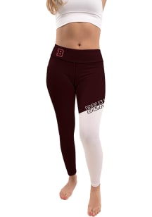 Brown Bears Womens Brown Colorblock Letter Plus Size Athletic Pants