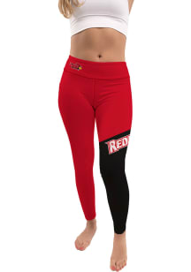 Vive La Fete Illinois State Redbirds Womens Red Colorblock Letter Plus Size Athletic Pants