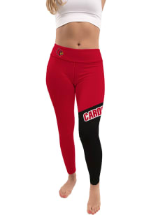 Louisville Cardinals Womens Red Colorblock Letter Plus Size Athletic Pants