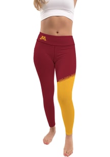 Womens Maroon Minnesota Golden Gophers Colorblock Letter Plus Size Athletic Pants