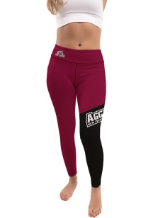 New Mexico State Aggies Womens Maroon Colorblock Letter Pants