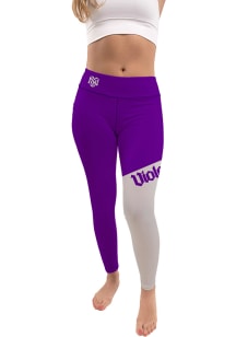 NYU Violets Womens Purple Colorblock Letter Plus Size Athletic Pants