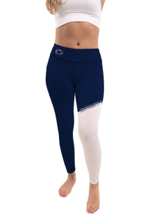 Womens Navy Blue Penn State Nittany Lions Colorblock Letter Plus Size Athletic Pants