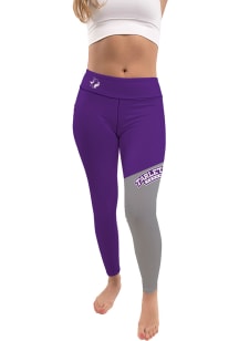 Tarleton State Texans Womens Purple Colorblock Letter Plus Size Athletic Pants