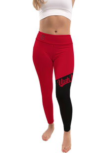 Utah Utes Womens Red Colorblock Letter Plus Size Athletic Pants