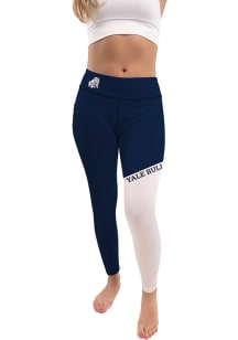 Yale Bulldogs Womens Navy Blue Colorblock Letter Plus Size Athletic Pants